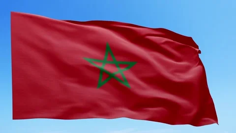 Morocco Flag Animation – Seamless Loop (4K UHD) Stock Footage 319029767