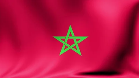 Morocco Flag. Background Seamless Looping Animation. 4K High Definition Video Stock Footage 71968297