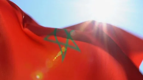 Morocco Flag Flapping Stock Footage 118957992