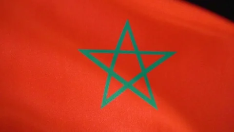 Morocco Flag Flapping Stock Footage 118970687
