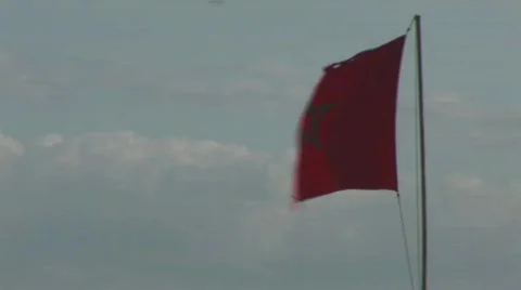Morocco flag Stock Footage 399853