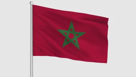 Morocco Flag Stock Footage 212089281
