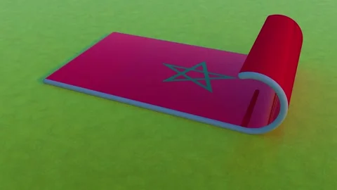 Morocco Flag Video stock 258157911