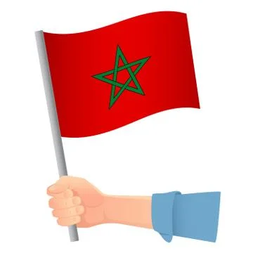 Morocco flag in hand Stock Illustration