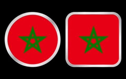 Morocco flag icon Stock Illustration