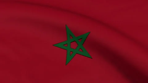 Morocco Flag Loop Stock Footage 241213385