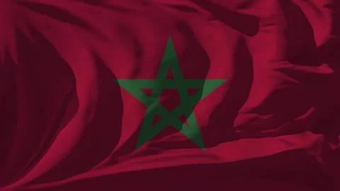 Morocco Flag Loop Stock Footage 295731300