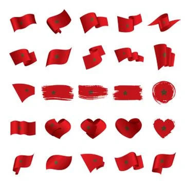 Morocco flag, vector illustration Illustrazione stock