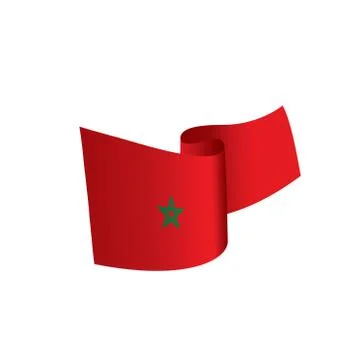 Morocco flag, vector illustration Stock Illustration