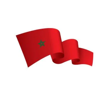 Morocco flag, vector illustration Stock Illustration