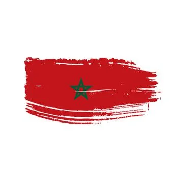 Morocco flag, vector illustration Stock Illustration
