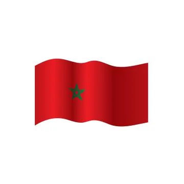 Morocco flag, vector illustration Illustrazione stock