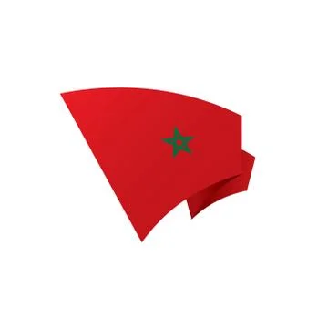 Morocco flag, vector illustration Illustrazione stock