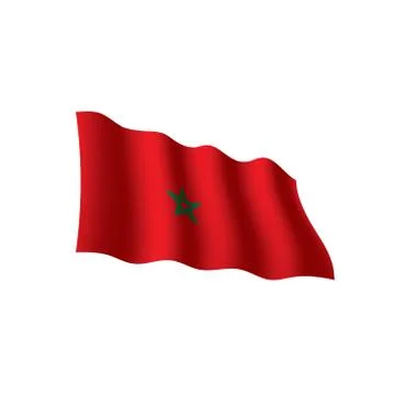 Morocco flag, vector illustration Illustrazione stock