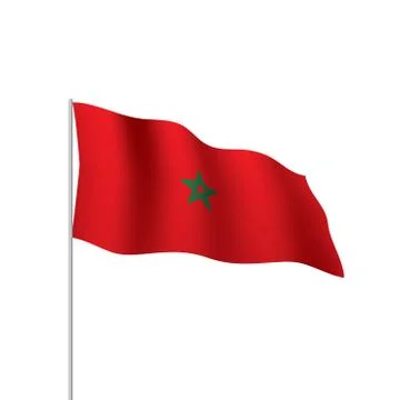 Morocco flag, vector illustration Illustrazione stock