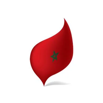 Morocco flag, vector illustration Stock Illustration