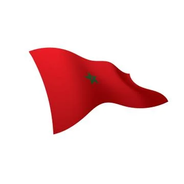 Morocco flag, vector illustration Stock Illustration