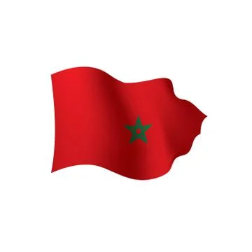Morocco flag, vector illustration Illustrazione stock