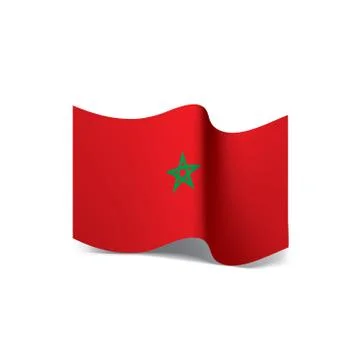 Morocco flag, vector illustration Stock Illustration