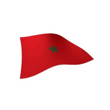 Morocco flag, vector illustration Illustrazione stock