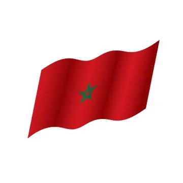 Morocco flag, vector illustration Illustrazione stock