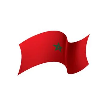 Morocco flag, vector illustration Illustrazione stock