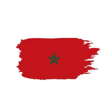 Morocco flag, vector illustration Illustrazione stock