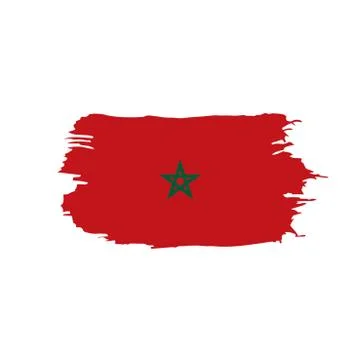 Morocco flag, vector illustration Illustrazione stock