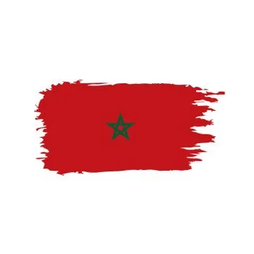 Morocco flag, vector illustration Stock Illustration