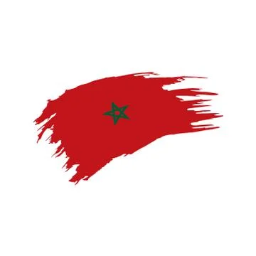 Morocco flag, vector illustration Illustrazione stock