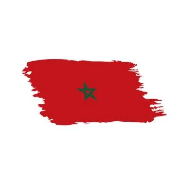 Morocco flag, vector illustration Illustrazione stock