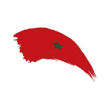 Morocco flag, vector illustration Illustrazione stock