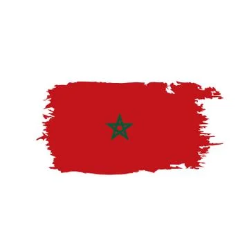Morocco flag, vector illustration Illustrazione stock
