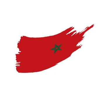 Morocco flag, vector illustration Illustrazione stock