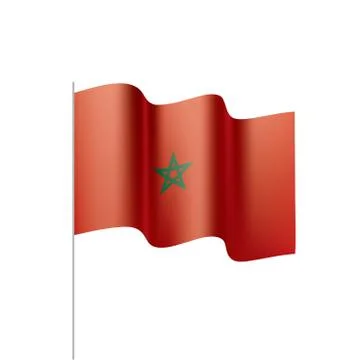 Morocco flag, vector illustration Stock Illustration