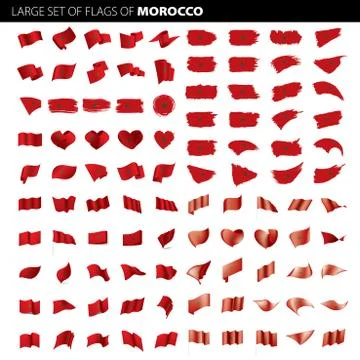 Morocco flag, vector illustration イラスト素材