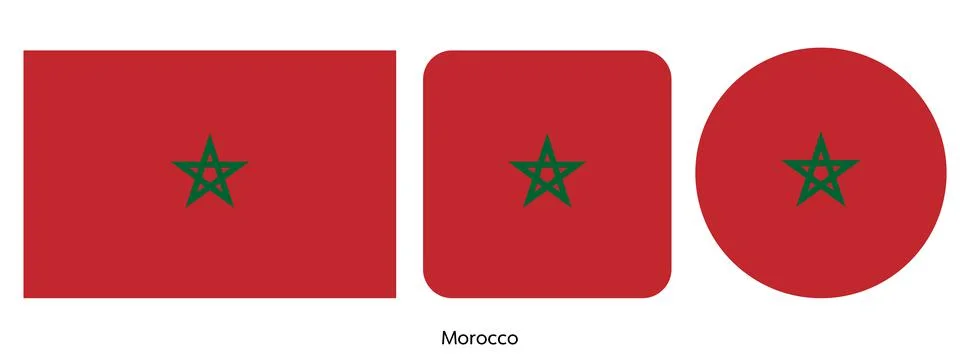 Morocco flag, vector illustration Stock Illustration