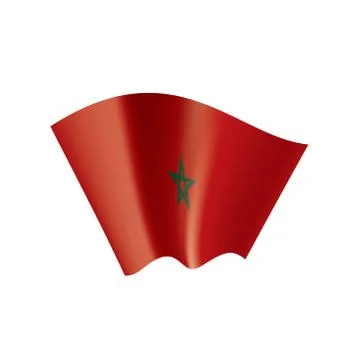 Morocco flag, vector illustration on a white background Illustrazione stock