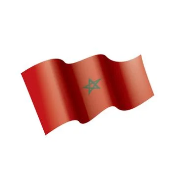 Morocco flag, vector illustration on a white background Stock Illustration