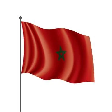 Morocco flag, vector illustration on a white background Stock Illustration