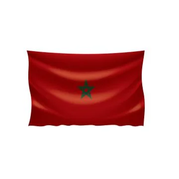 Morocco flag, vector illustration on a white background 스톡 일러스트