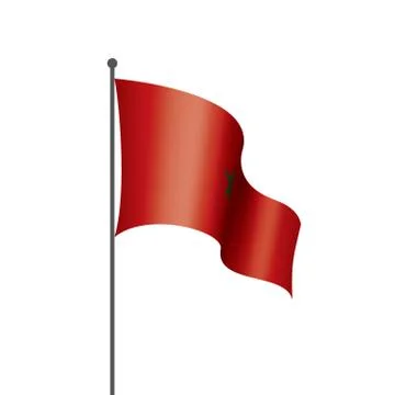 Morocco flag, vector illustration on a white background イラスト素材