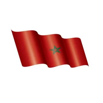 Morocco flag, vector illustration on a white background Illustrazione stock