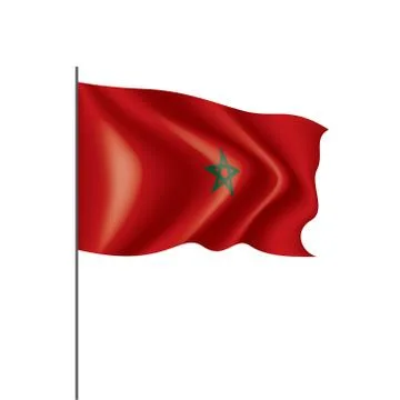 Morocco flag, vector illustration on a white background Stock Illustration