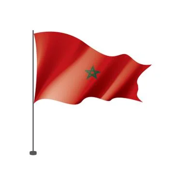 Morocco flag, vector illustration on a white background 스톡 일러스트