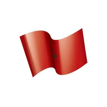 Morocco flag, vector illustration on a white background 스톡 일러스트