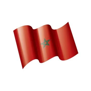 Morocco flag, vector illustration on a white background イラスト素材