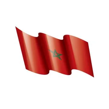 Morocco flag, vector illustration on a white background 스톡 일러스트