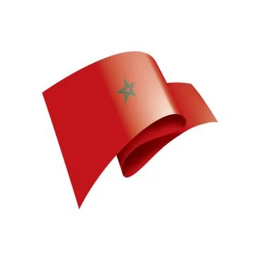 Morocco flag, vector illustration on a white background 스톡 일러스트