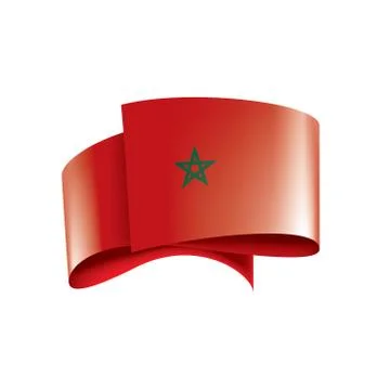 Morocco flag, vector illustration on a white background Stock Illustration